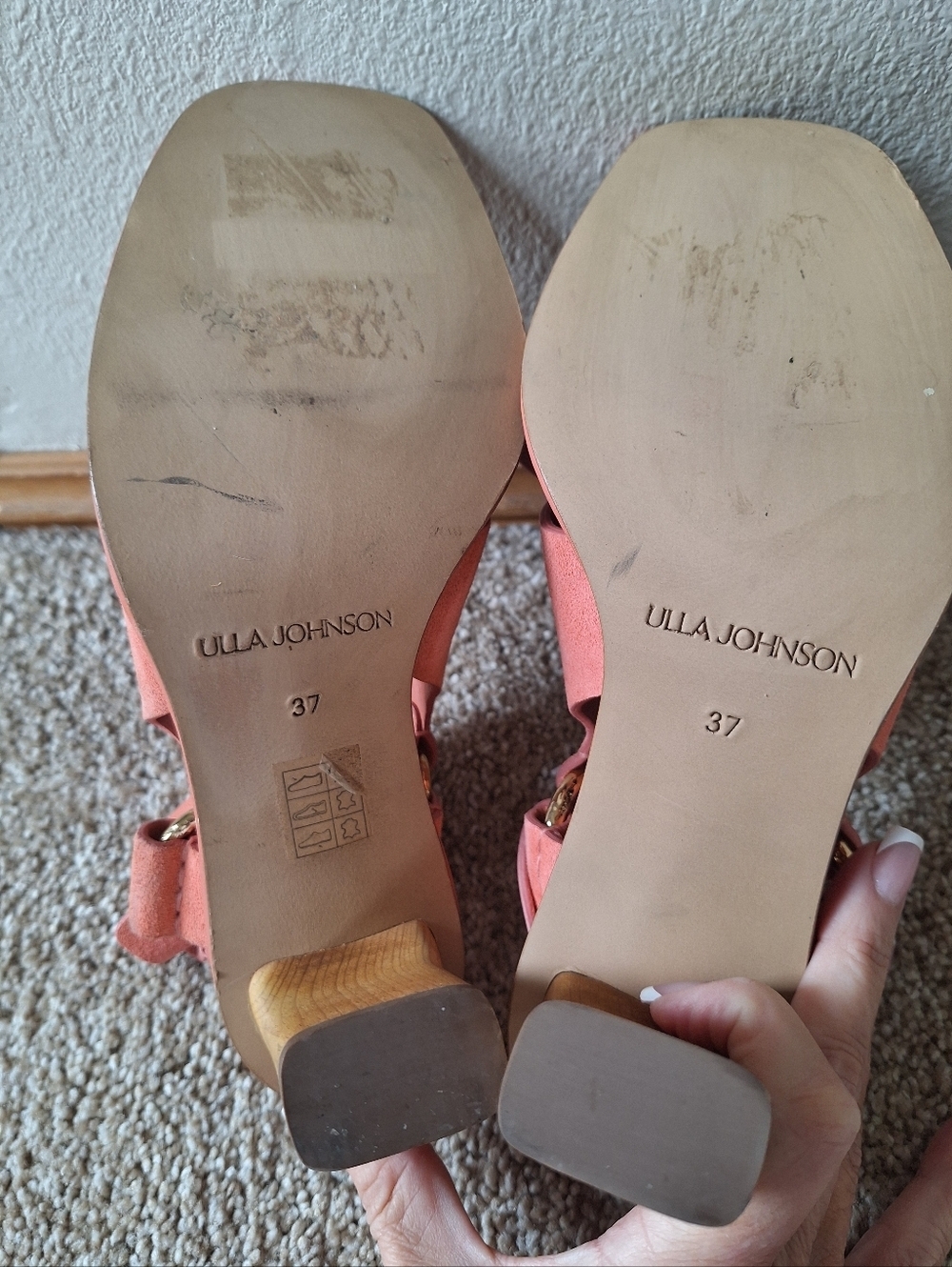 ULLA JOHNSON Filippa Suede Open Toe Criss Cross Slingback Sandals Womens 37 - Picture 9 of 12